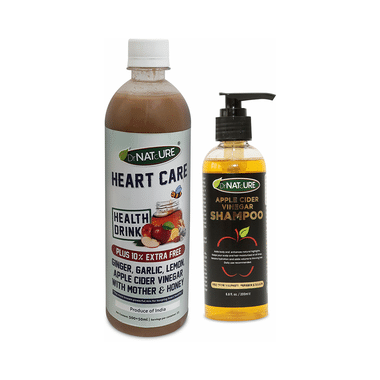 DrNATcURE Apple Cider Vinegar With Ginger, Garlic, Lemon & Honey With Apple Cider Vinegar Shampoo 200ml Free