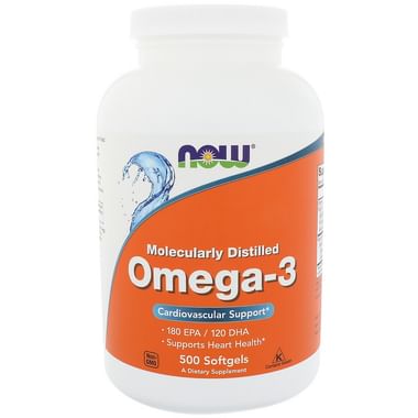 Now Foods Molecularly Distilled Omega-3 With EPA & DHA | Softgels For Heart Health