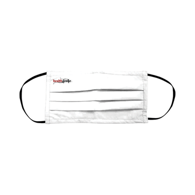 Healthgenie Regular White FM 206 Washable & Reusable Double Layered, Triple Pleated Cloth Face Mask