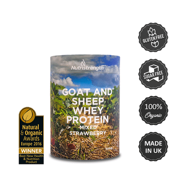 Nutristrength Goat And Sheep Whey Protein Powder Mixed Strawberry