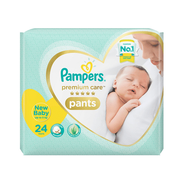 Pampers Premium Care Pants With Aloe Vera & Cotton-Like Softness | Size NB