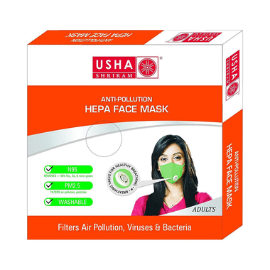 Usha Shriram N95 Anti-Pollution HEPA Face Mask For Adults