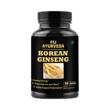 Fij Ayurveda Korean Ginseng 500mg Capsule