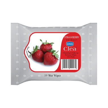 Ginni Clea Cleansing & Make-Up Remover Wipes Strawberry Extract