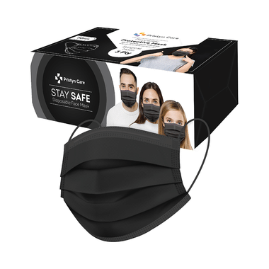 BeatXP 3-Ply Disposable Mask With Nose Pin Black