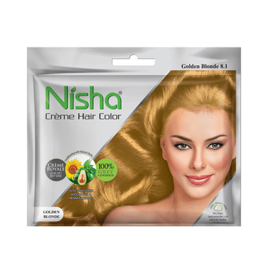 Nisha Creme Hair Color Golden Blonde