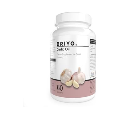 Briyo Garlic Oil | Pure Allicin-Rich Soft Gels Odorless Potent Garlic Supplement