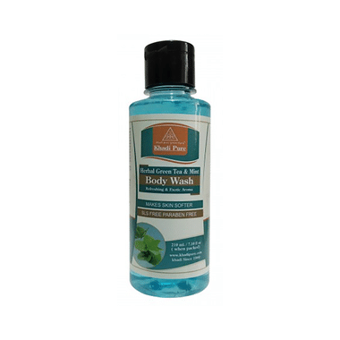 Khadi Pure Herbal Green Tea & Mint Body Wash SLS-Paraben Free