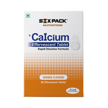 Sixpack Nutrition Calcium Orange Effervescent Tablet