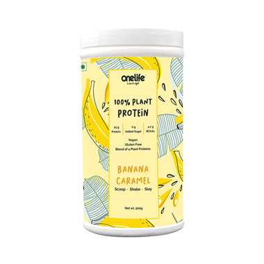 OneLife 100% Plant Protein Powder Banana Caramel