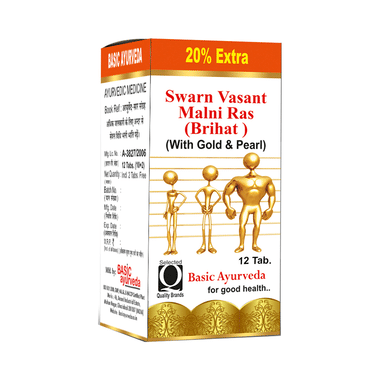 Basic Ayurveda Swarn Malni Vasant Ras With Gold & Pearl