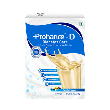 Prohance -D Nutritional Supplement For Diabetes Care | Flavour Vanilla