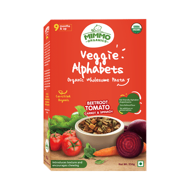 Mimmo Organics Wholesome Pasta (9 Months & Up) Veggie Alphabets