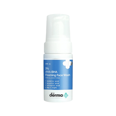 The Derma Co 3% AHA-BHA Foaming Face Wash | For All Skin Types