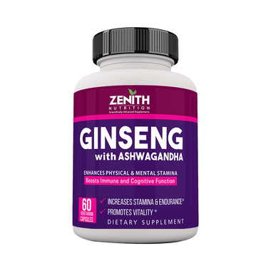 Zenith Nutrition Ginseng With Ashwagandha  Capsule