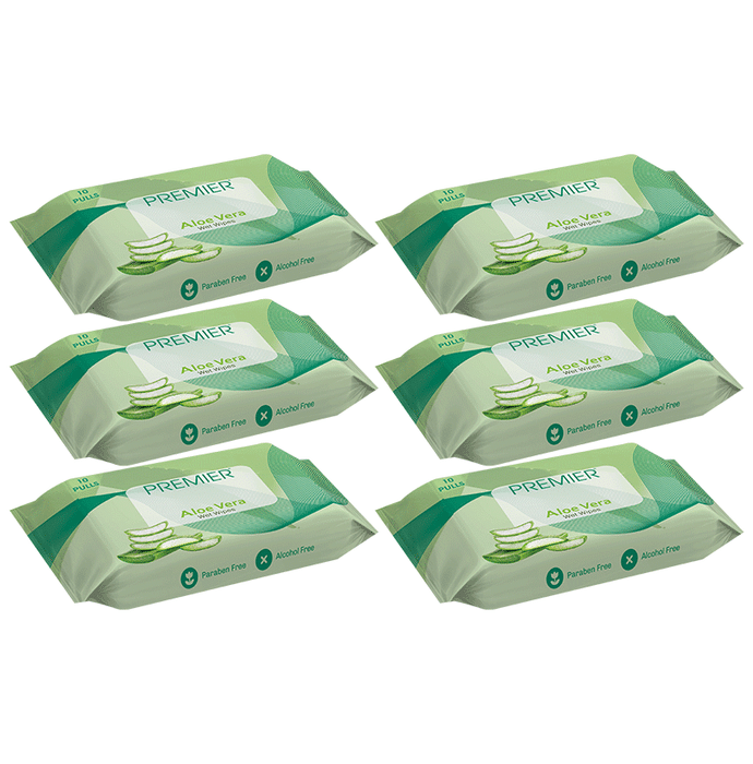 Premier Tissues Wet Wipes (10 Each) Aloe Vera