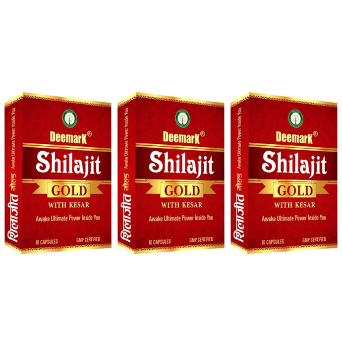 Deemark Shilajit Gold with Kesar Capsule (10 Each)