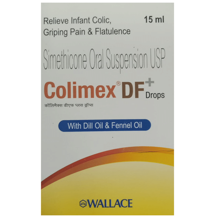 Colimex DF Plus Oral Drops | For Infant Colic, Griping Pain & Flatulence Relief