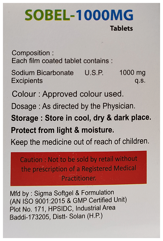 Sobel 1000mg Tablet