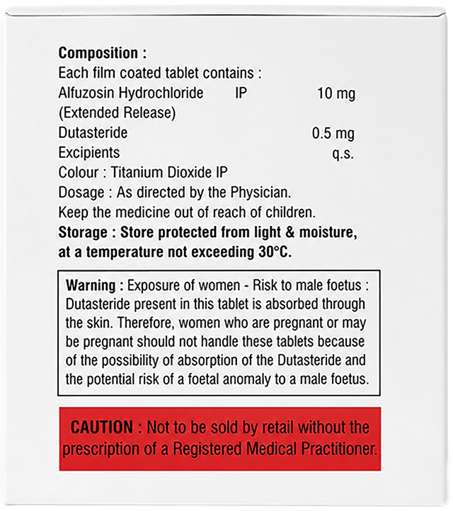 Alfucube D 10/0.5mg Tablet ER 10s