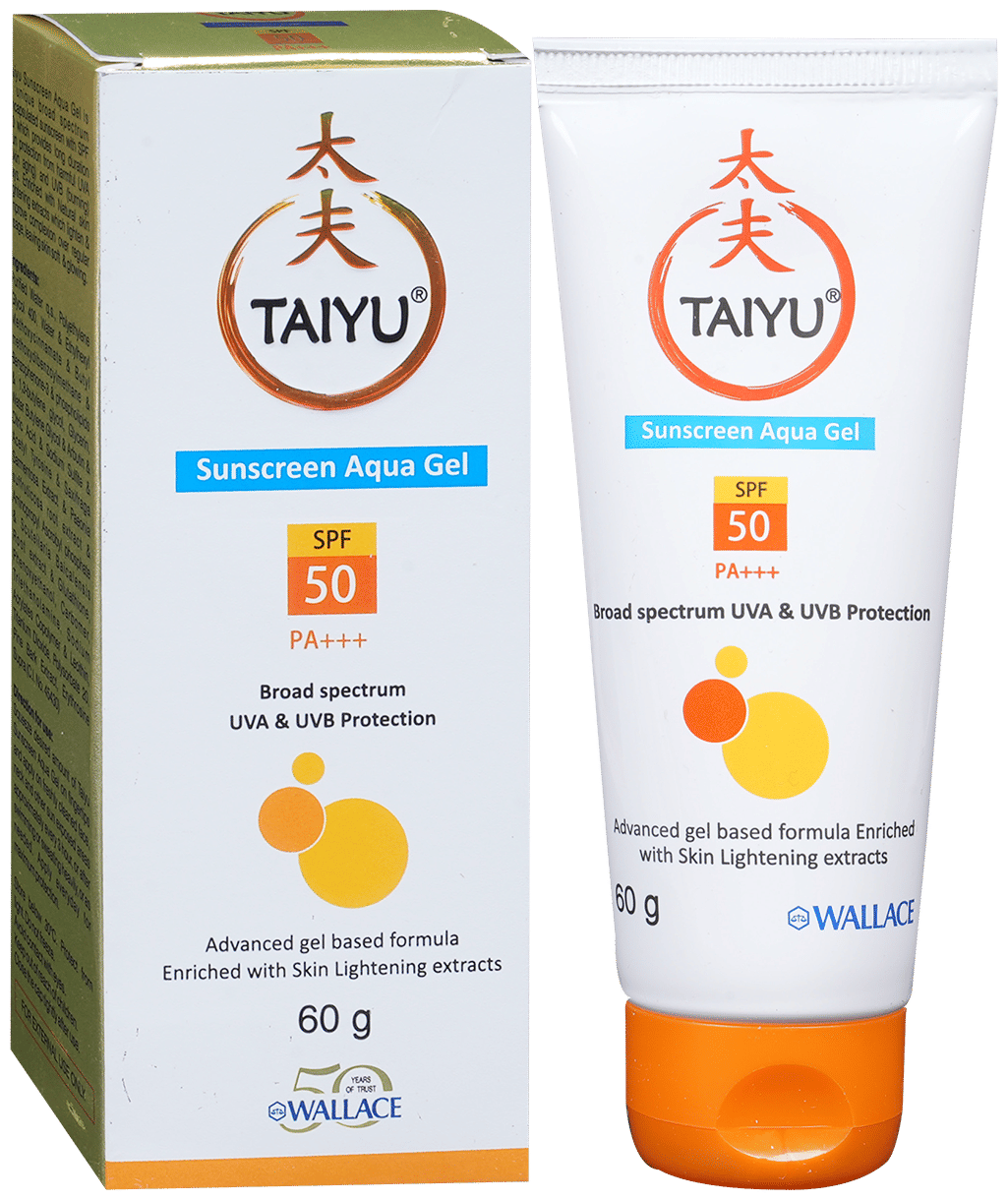 TAIYU SUNSCREEN AQUA GEL 60GM 60GM - Scraped Image