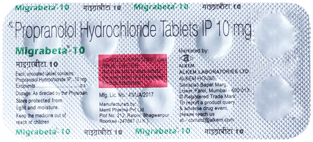 Migrabeta 10mg Tablet