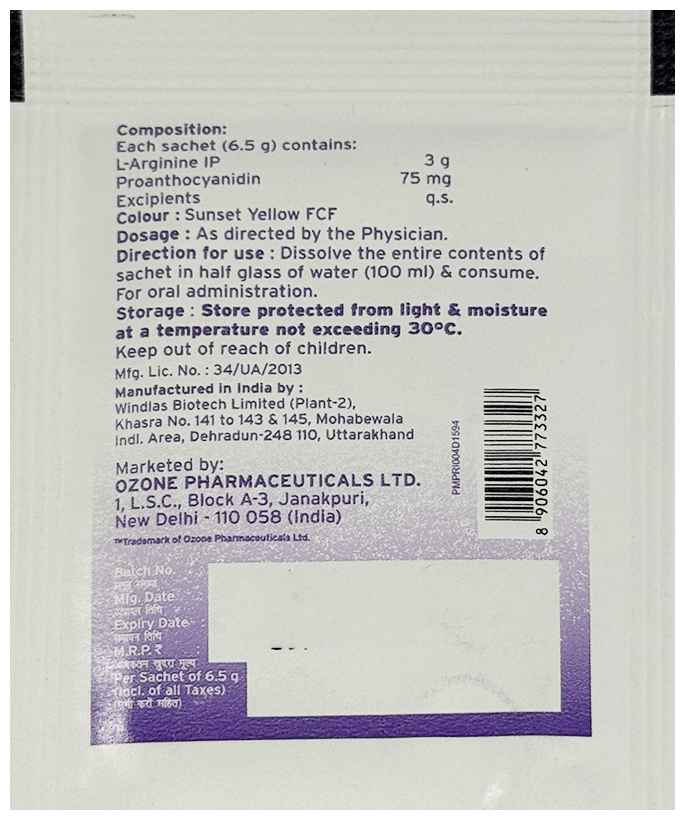ARGINOZ SACHET 6.5G - Scraped Image