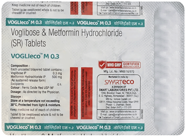 VOGLIeco M 500/0.3mg Tablet SR 15s