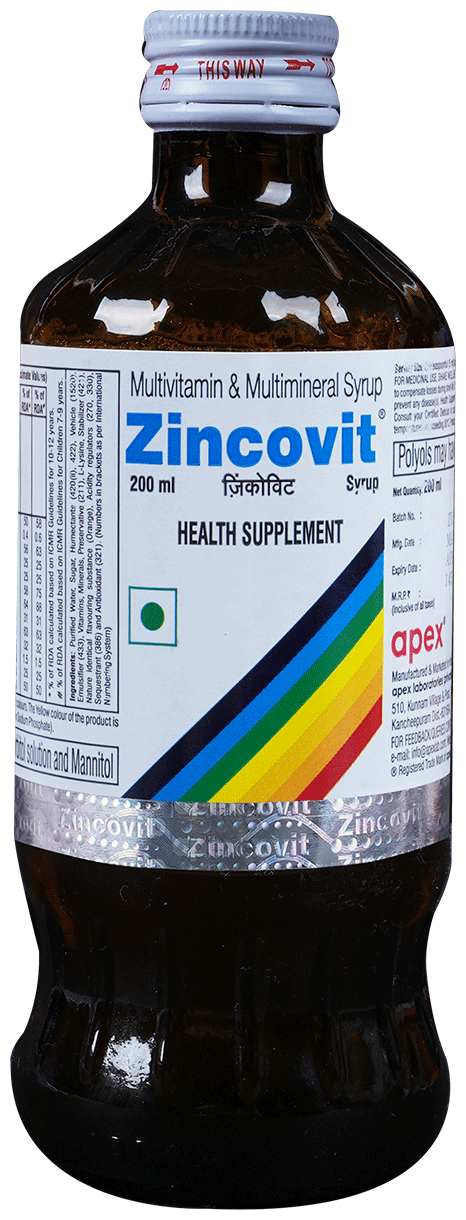 ZINCOVIT SYRUP 200 ML - Scraped Image