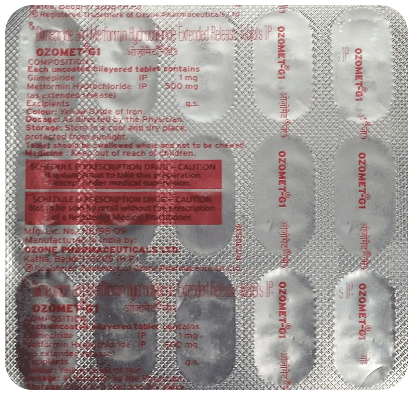 OZOMET G1 TAB 30'S - Scraped Image