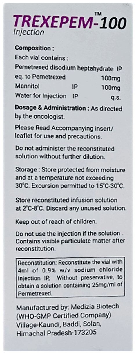 Trexepem 100mg Injection 1s