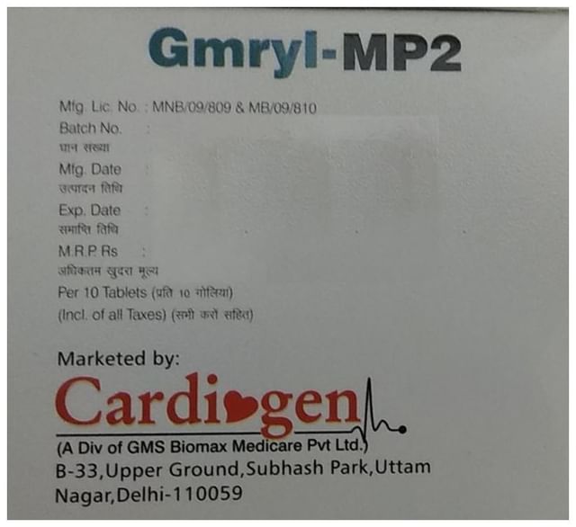 Gmryl MP 2mg Tablet ER 10s