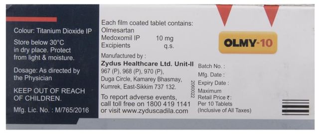 Olmy 10mg Tablet 10s