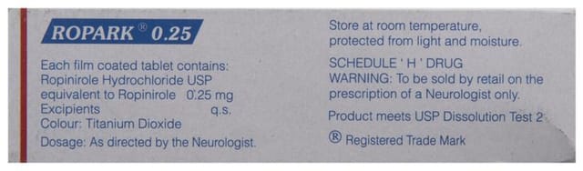 Ropark 0.25mg Tablet 10s