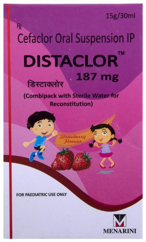 Distaclor 187mg Strawberry Oral Suspension 30ml