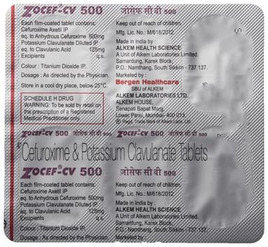 Zocef CV 500/125mg Tablet 6s