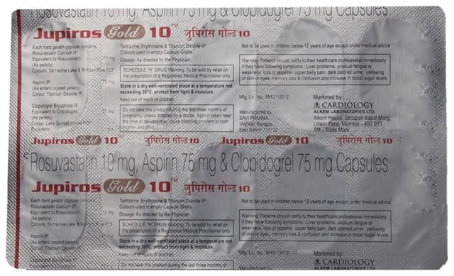 Jupiros Gold 10/75/75mg Capsule 10s