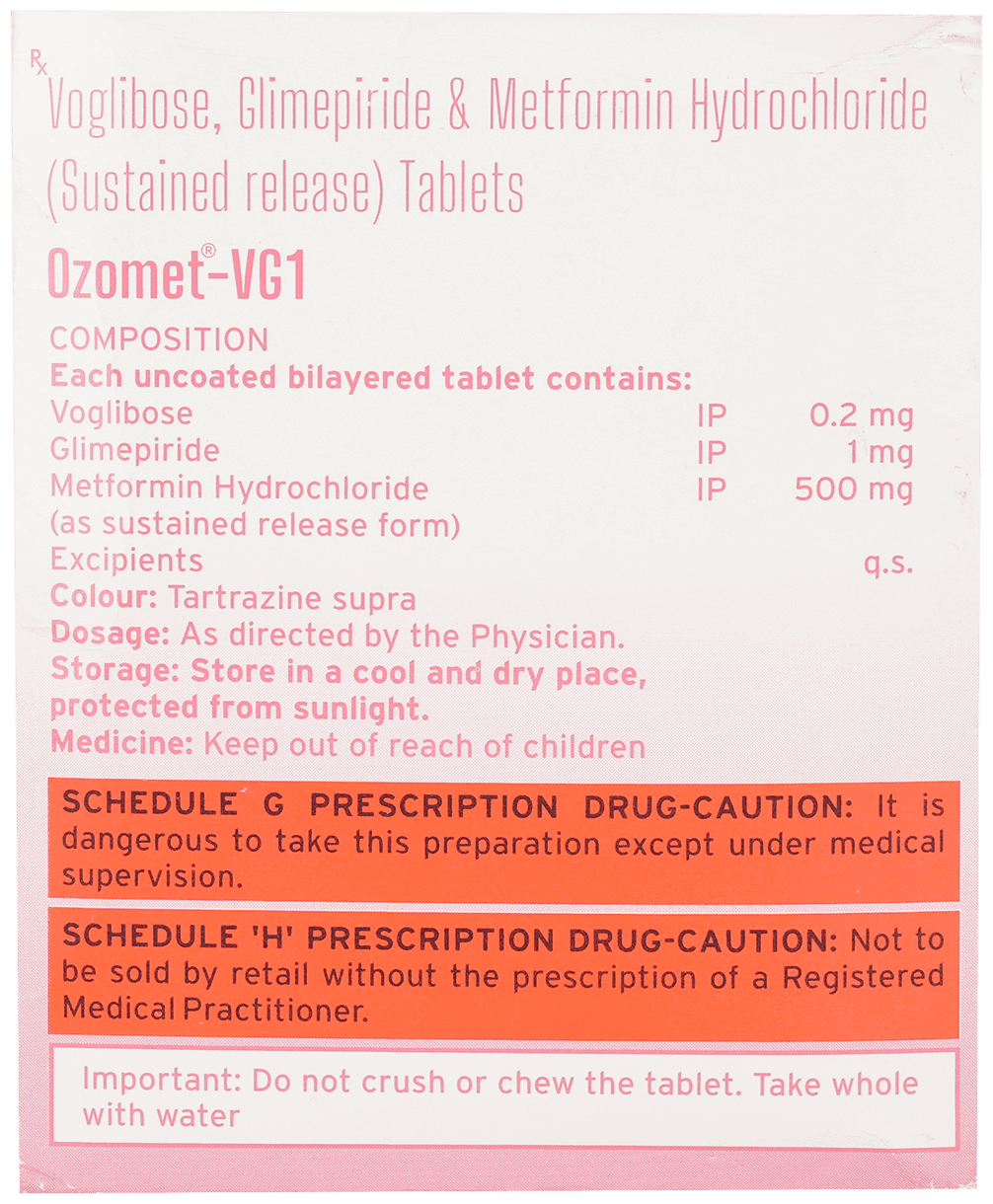OZOMET VG1 TAB 30'S - Scraped Image