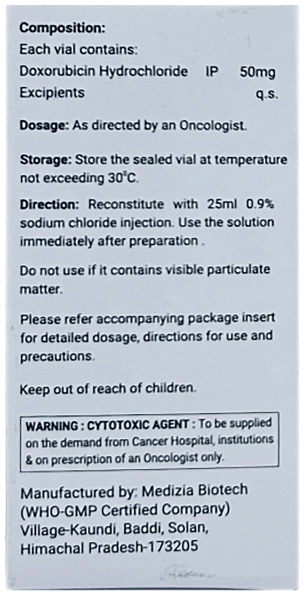 Rubicanox 50mg Injection 1s