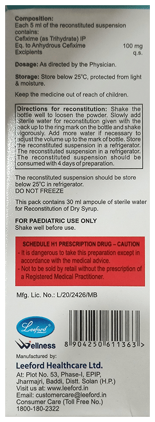 Zefway 100 Oral Suspension