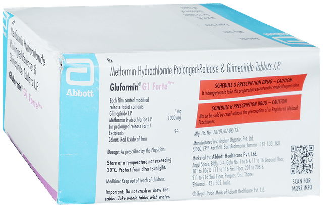 Gluformin G Forte 1/1000mg Tablet PR 15s