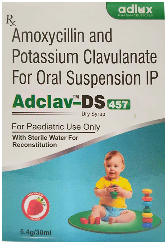 Adclav DS 400/57mg Strawberry Oral Suspension 30ml