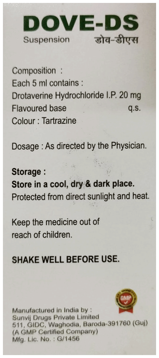 Dove DS 20mg Oral Suspension 60ml
