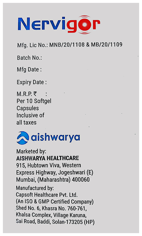 Nervigor Soft Gelatin Capsule