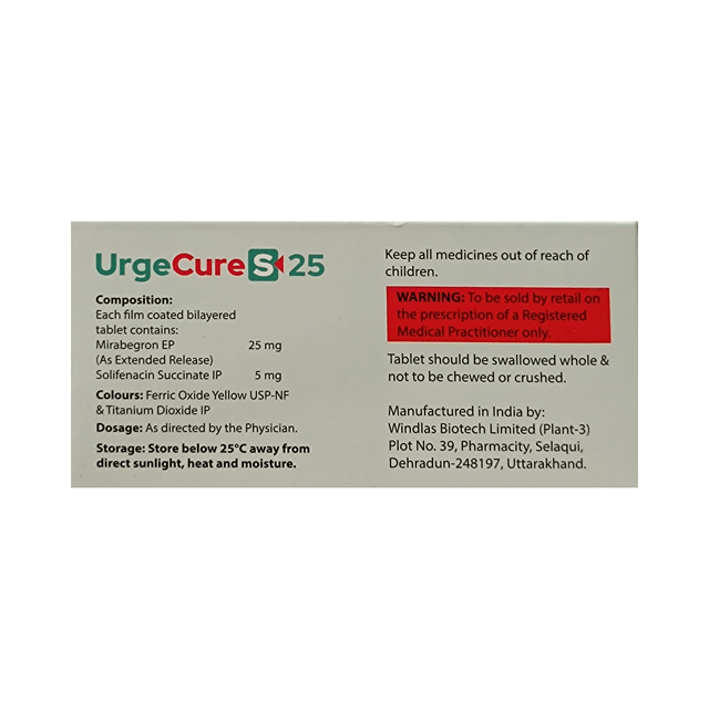 UrgeCure S 25/5mg Tablet ER 10s