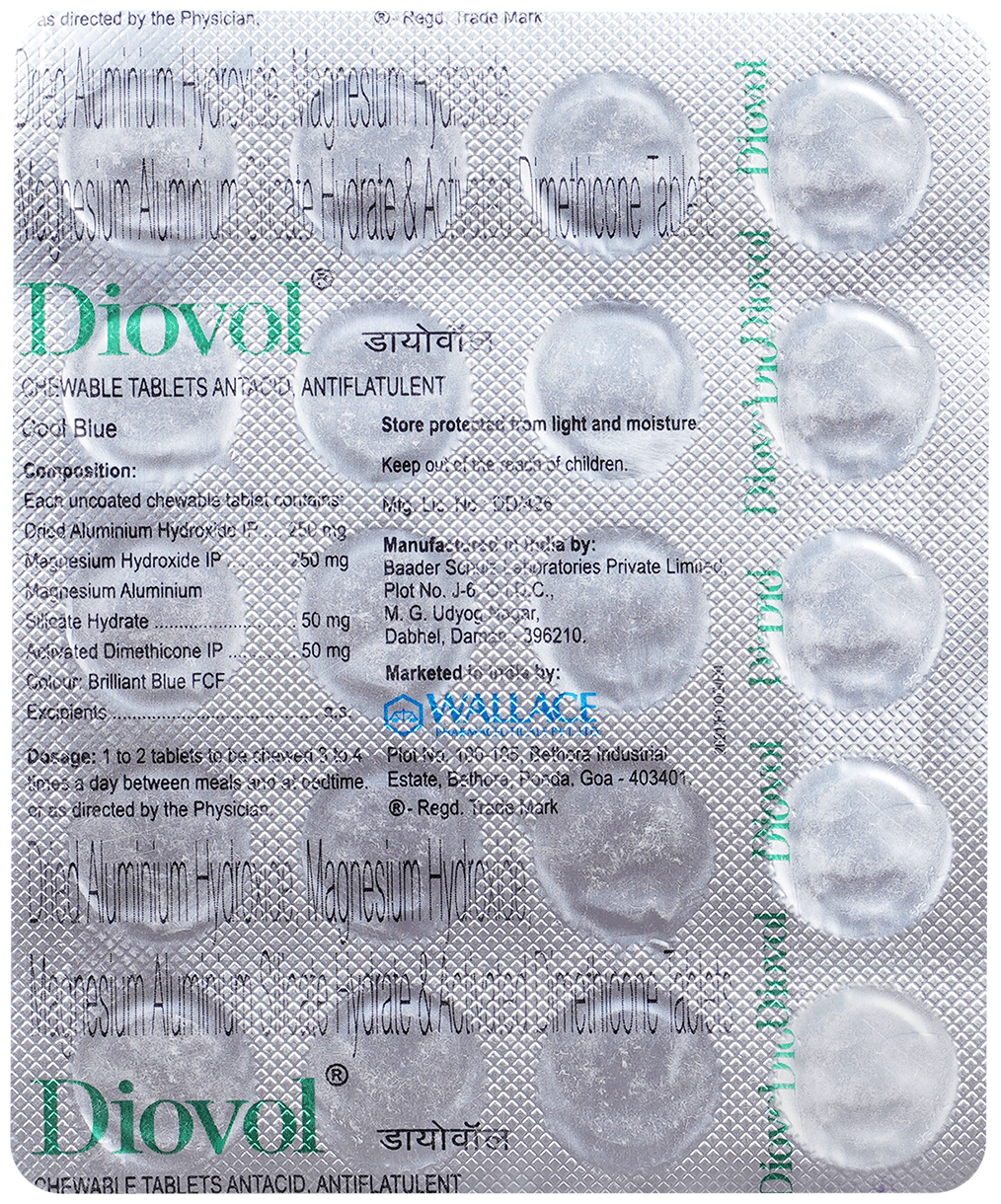 DIOVOL TAB BLISTER 20S - Scraped Image