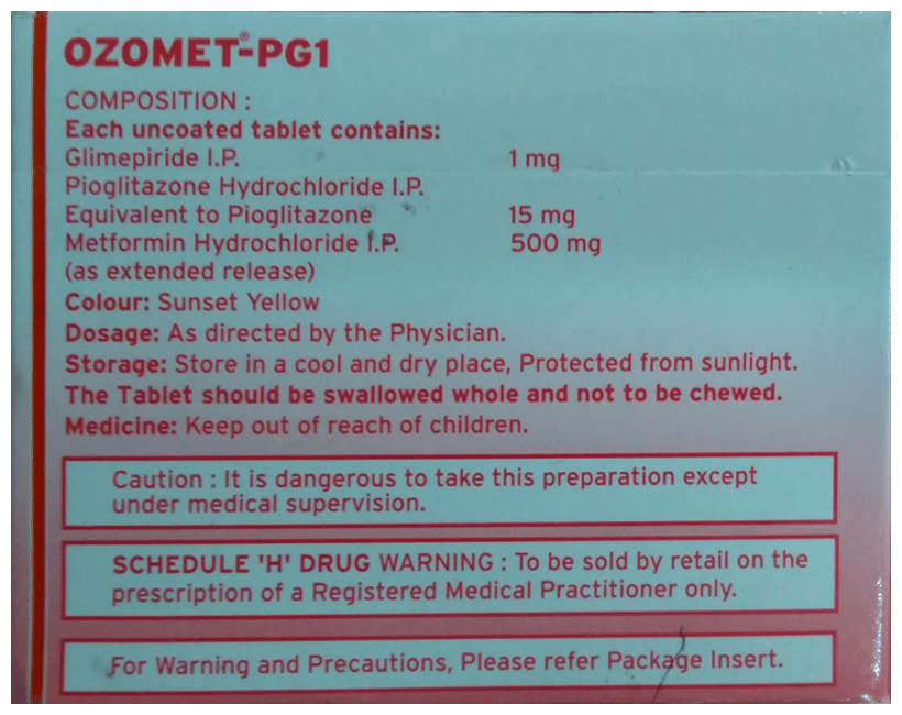OZOMET PG1 TAB 30'S - Scraped Image