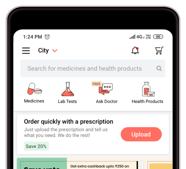 1mg Coupons Offers for Pharmacy Lab Test Health Care Products