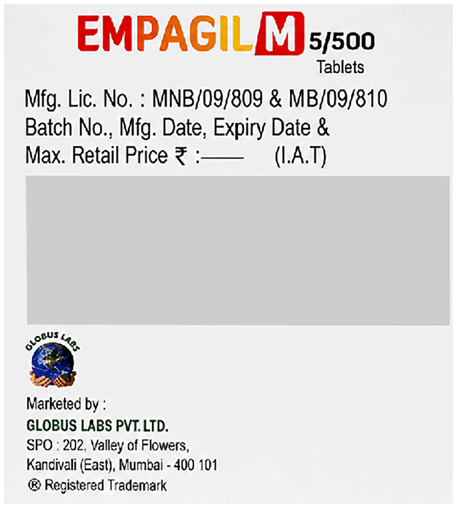 Empagil M 5/500mg Tablet 10s