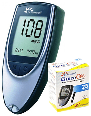 Dr Morepen BG 03 Gluco One Glucose Monitoring System with 25 Strip